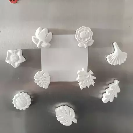 Buzdolabı Süsü Çiçekli Magnet, 9 Adet Farklı Desenlerde Mıknatıslı Fotoğraf Tutucu Magnet