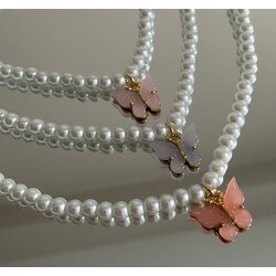 Pearly Butterfly Kolye