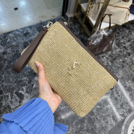 Ysl hasır clutch 