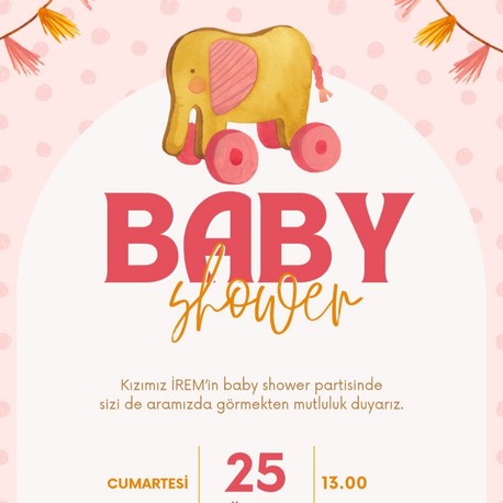BABY SHOWER DAVETİYE
