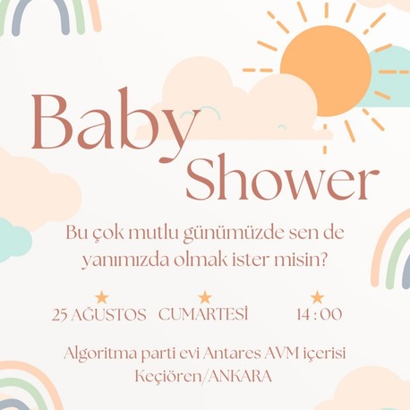 BABY SHOWER DAVETİYE