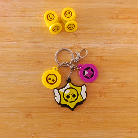 BRAWL STARS Logo ve Coin Anahtarlık