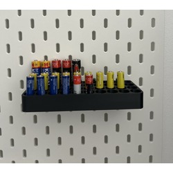 AA AAA Pil Düzenleyici Skadis Pegboard Uyumlu Raf