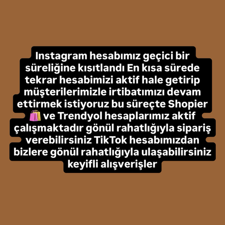 Hesabımız kısıtlandı bizlere anlık ulaşmak için tik tok hesabımıza bakabilirsiniz 