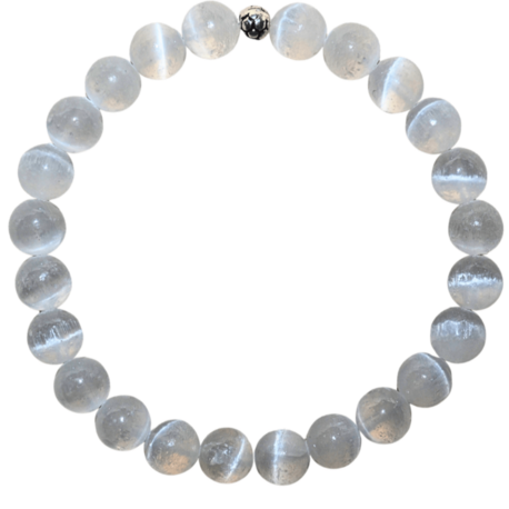 Selenit Bileklik %100 Doğal Taş 1. Kalite 8mm