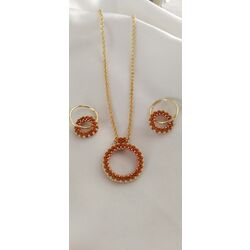Miyuki halka kolye ve küpe seti
