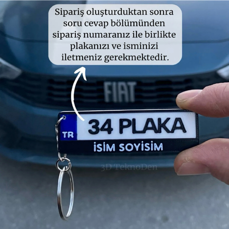 Plaka ve isme özel anahtarlık