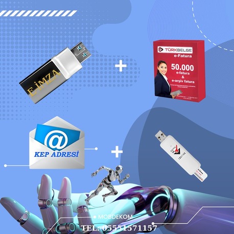 Mali mühür + E-İmza + Kep + 20 Kontör + E-Fatura Portal ve 100 kontör  AnındaTeslim
