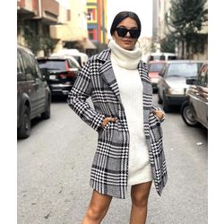 kazayağı desen kaşe kaban