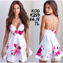 K259 RPT Dijital Baskı Elbise