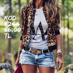 Leopar, Dalgıç Kumaş Kısa Mont