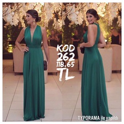 K262 Kraliçe Kumaş Elbise