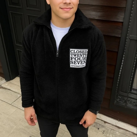 Erkek Polar Fermuarlı Sweatshirt 