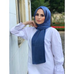 janjan Şal Koyu indigo mavi Renk - Modahilye 