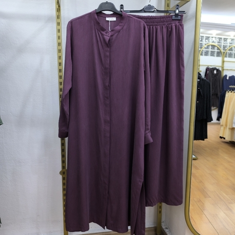 Mürdüm Pantolonlu Takım 