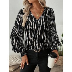 Kadın Uzun Kollu Bluz | Gipe Kol Detalı | V Yaka | Süprem Kumaş