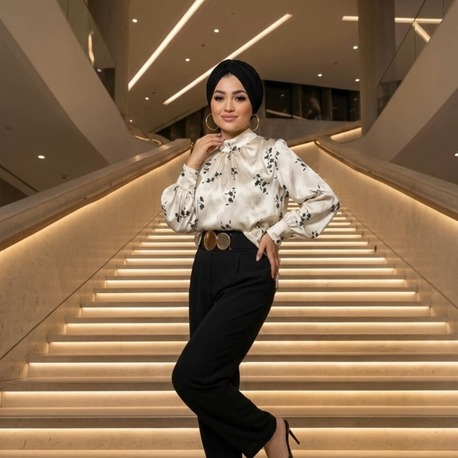 Siyah Kemerli Pantolon