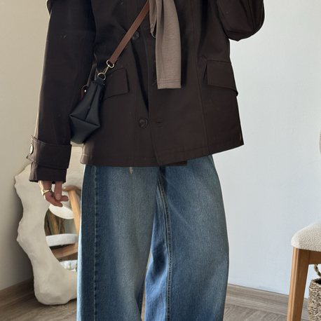 Dik Yaka Parka / Kahve