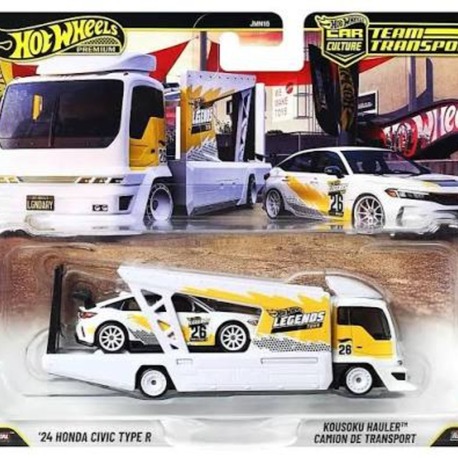 HOT WHEELS Premium Team Transport Kousoku Hauler + 2024 Honda Civic Type R 