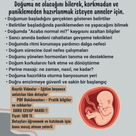 DOĞUMA HAZIRLIK EĞİTİM SETİ 