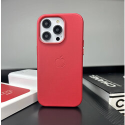 İPhone Kırmızı Deri Magsafe Case