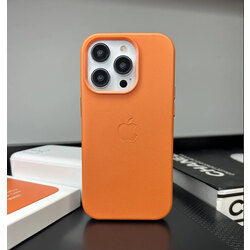 İPhone Turuncu Deri Magsafe Case