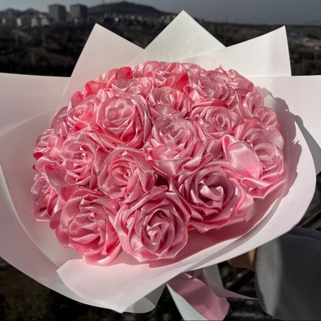 Ahenk 22 li solmayan pembe gül buketi