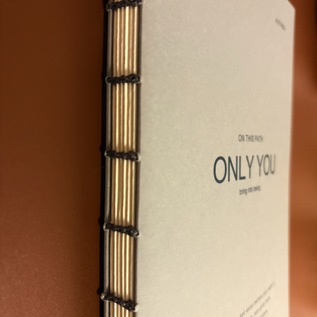 MONAD Aletheia  '' Only You '' Defter - El Yapımı A5 - Koptik Dikişli, Çizgili