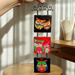 Mona Titti Art Baykuşlu Tasarım Pano 