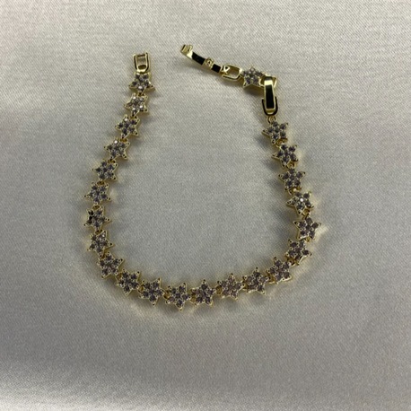 Gold Zirkon Taşlı Yıldız Bileklik
