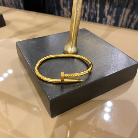 Çivi model gold çelik kelepçe 