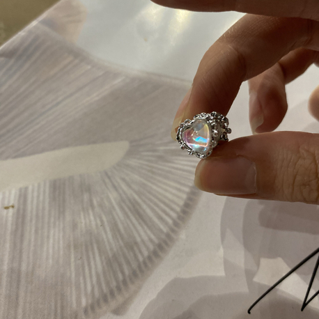 Kalp Çelik charm 