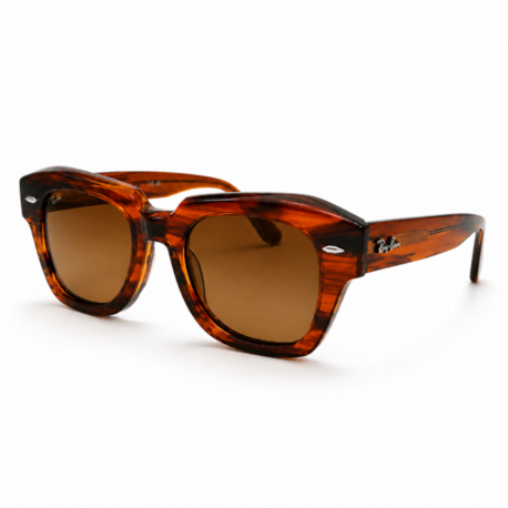 Ray-Ban RB2186 State Street 954/33 Havana Unisex Güneş Gözlüğü 49-20 UV400