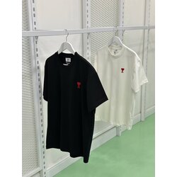 AMI Alexandre Mattiussi Kalp Logo Nakışlı Basic T-Shirt