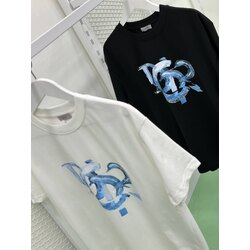 DIOR x Artistik Brush Desenli T-Shirt
