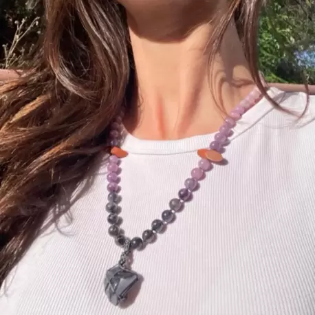 İYOLİT MALA - Doğal Taşlı Meditasyon Tespihi