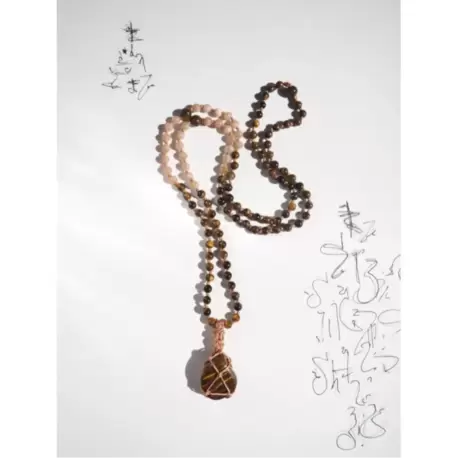 GOLDEN EYE MALA - Doğal Taşlı Meditasyon Tespihi