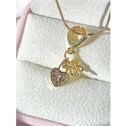 Çelik locket heart charm kolye