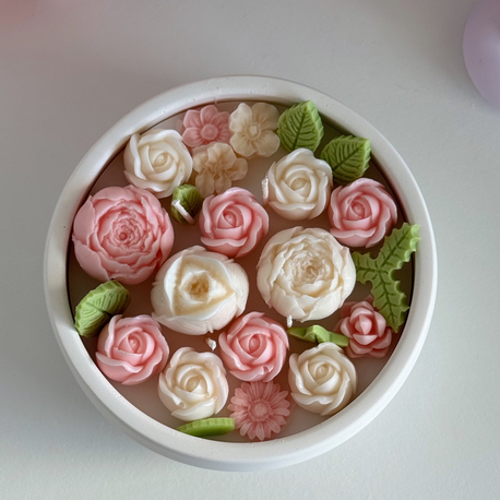 Saksı Çiçek Bahçesi Mum