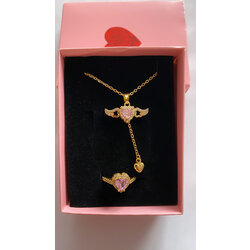 Lovely heart set altın 