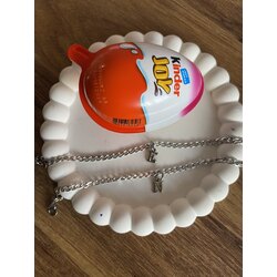 Sürpriz yumurtalı çift harf bileklik 