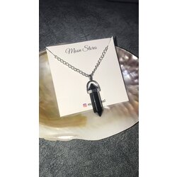 Obsidyen pandül kolye 
