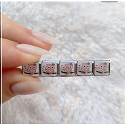 Pembe baykuş charm (adet)