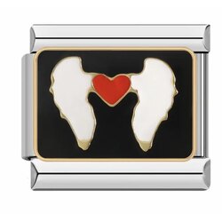 kanatlı kalp charm