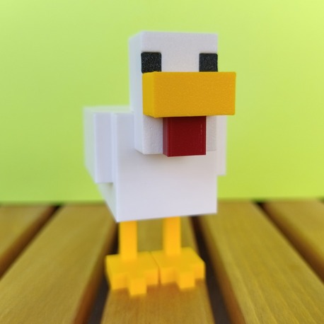 Minecraft Tavuk Figürü – 9 cm, Koleksiyonluk & Hediyelik - Piksel Stil Dekor & Aksesuar