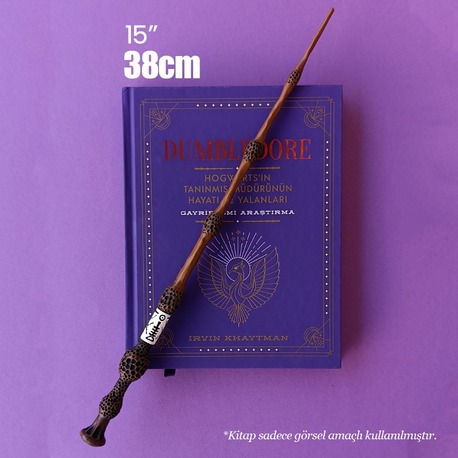 Mürver Asa 38 cm, Özel Standlı Gerçekçi Koleksiyon Asası, Albus Dumbledore Asası