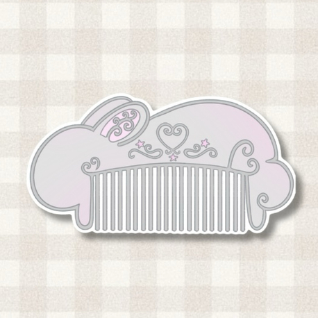 bunny comb sticker 