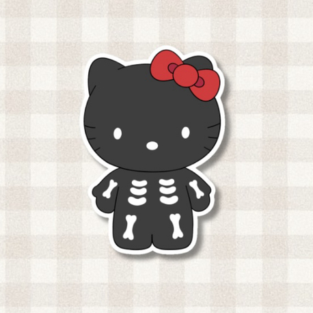 hello kitty skeleton sticker