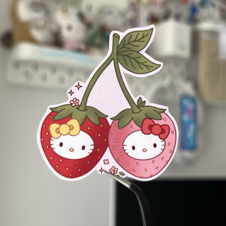 hello kitty çilek sticker 