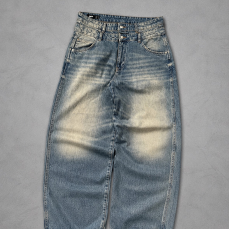 ÇİFT BEL DETAYLI BAGGY PANTOLON